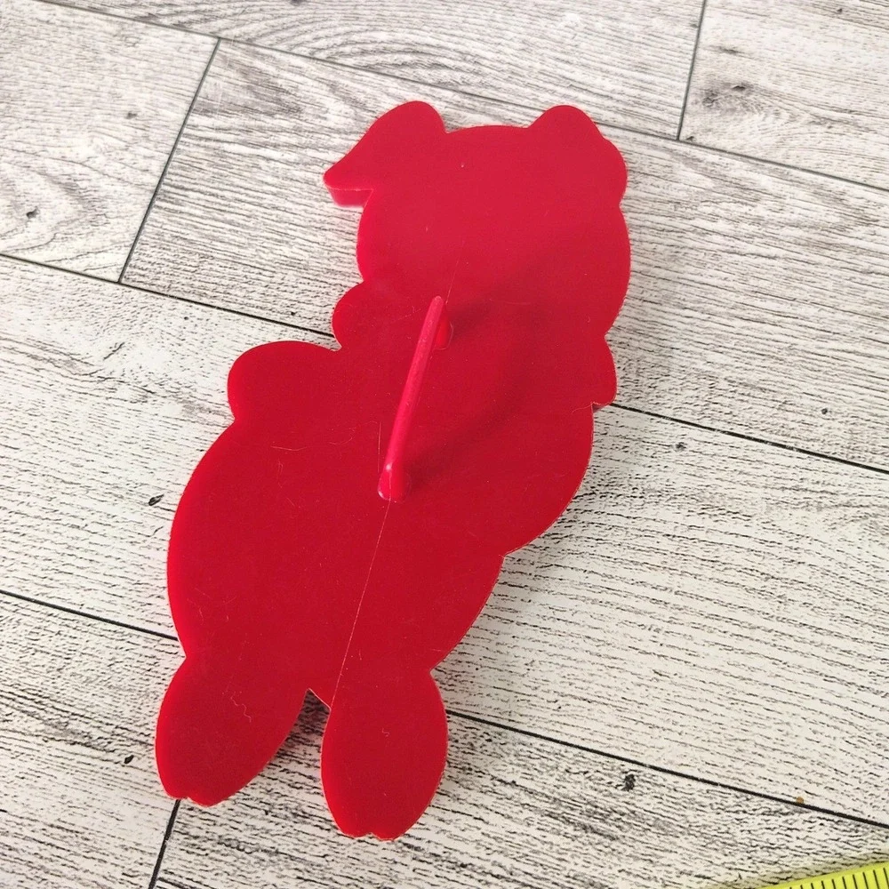 Vintage Pig Cookie Cutter – Red Plastic 5